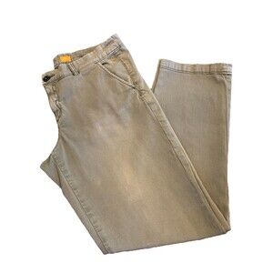 Anthropologie Pilcro Moss Green Pants Jeans Women's 35x29 Hyphen Fit Embroidered